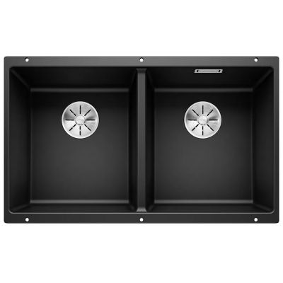 Zlewozmywak granitowy 70.5x40 cm czarny 525987 Blanco Subline 350/350-U