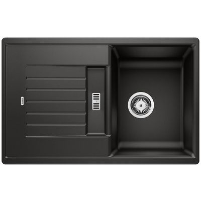 Zlewozmywak granitowy 78x50 cm czarny 526013 Blanco Zia 45 S