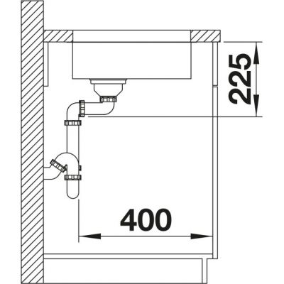 Zlewozmywak stalowy 44x22 cm stal 526113 Blanco Solis