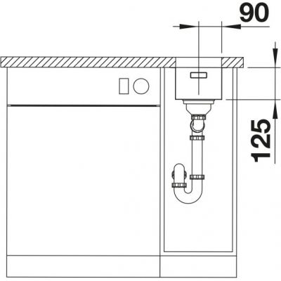 Zlewozmywak stalowy 44x22 cm stal 526113 Blanco Solis