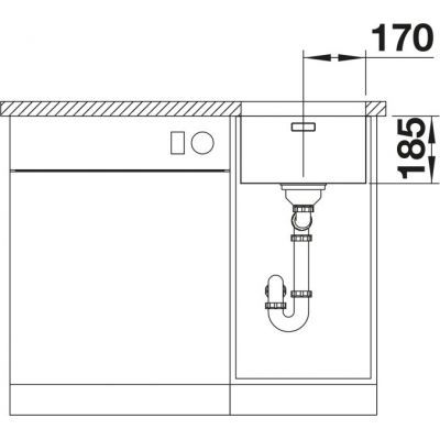 Zlewozmywak stalowy 44x38 cm stal 526115 Blanco Solis