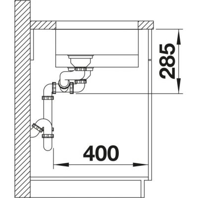 Zlewozmywak stalowy 58.5x44 cm stal 526128 Blanco Solis