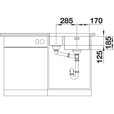 Zlewozmywak stalowy 58.5x44 cm stal 526128 Blanco Solis