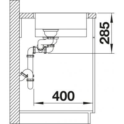 Zlewozmywak stalowy 58.5x44 cm 526130 Blanco Solis