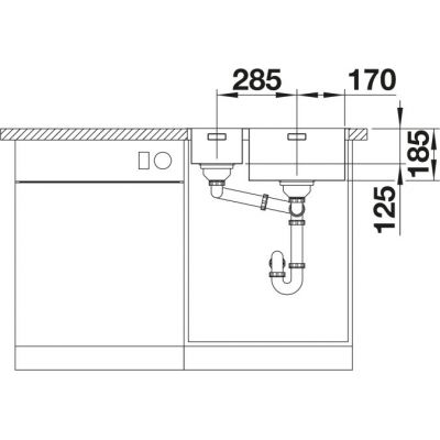 Zlewozmywak stalowy 58.5x44 cm 526130 Blanco Solis