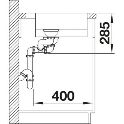 Zlewozmywak stalowy 58.5x50 cm 526132 Blanco Solis