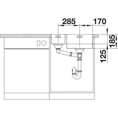 Zlewozmywak stalowy 58.5x50 cm 526132 Blanco Solis