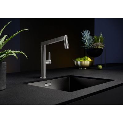 Zlewozmywak stalowy 54x44 cm grafit 526243 Blanco Zerox 500-U