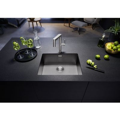 Zlewozmywak stalowy 54x44 cm grafit 526243 Blanco Zerox 500-U