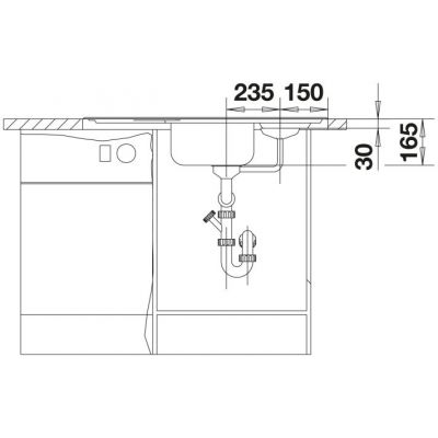 Zlewozmywak stalowy 93x51 cm 526338 Blanco Tipo 9 E