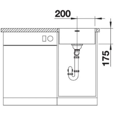Zlewozmywak stalowy 50x44 cm 526352 Blanco Supra 400-IF/A