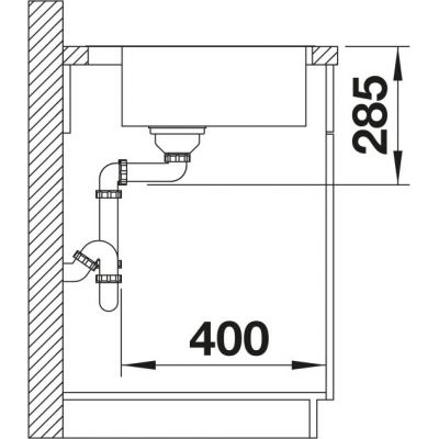 Zlewozmywak stalowy 50x44 cm 526353 Blanco Supra 400-IF/A