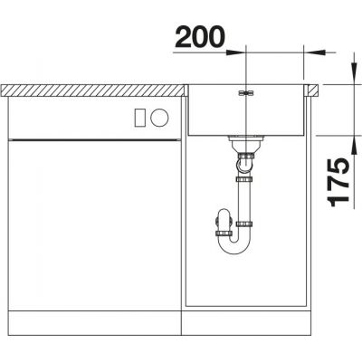 Zlewozmywak stalowy 50x44 cm 526353 Blanco Supra 400-IF/A