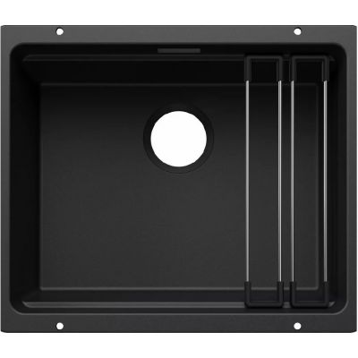 Zlewozmywak granitowy 53x46 cm czarny 527754 Blanco Etagon 500-U