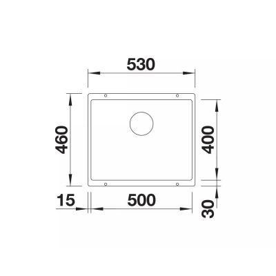Zlewozmywak granitowy 50x40 cm czarny 527794 Blanco Subline 500-U