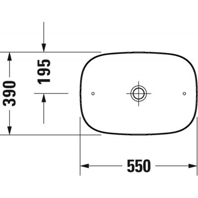Umywalka 55x39 cm owalna nablatowa biała 2373550079 Duravit Zencha