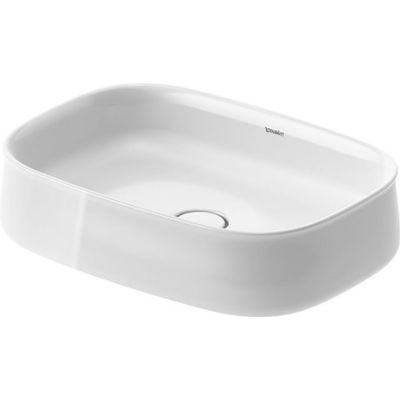 Umywalka 55x39 cm owalna nablatowa biała 23735500791 Duravit Zencha
