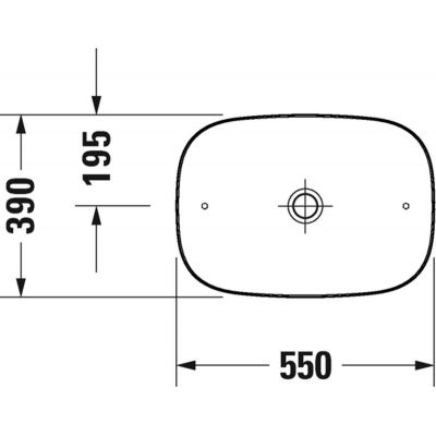 Umywalka 55x39 cm owalna nablatowa biała 23735500791 Duravit Zencha