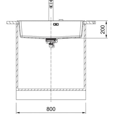 Zlewozmywak granitowy 78x50 cm szary/grafitowy/onyx 1140661800 Franke Maris