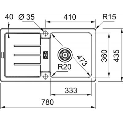 Zlewozmywak granitowy 78x43.5 cm beżowy 1140676323 Franke Strada
