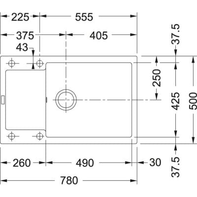 Zlewozmywak granitowy 78x50 cm beżowy-brązowy 1140675979 Franke Maris
