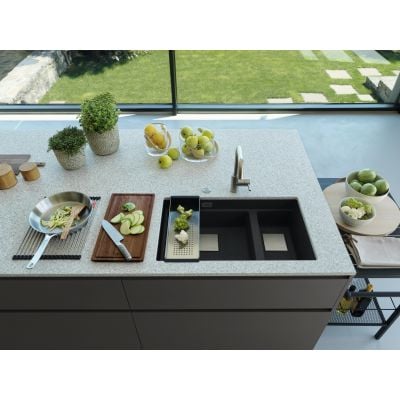 Zlewozmywak granitowy 76x46 cm szary/grafitowy/onyx 1250528636 Franke Kanon