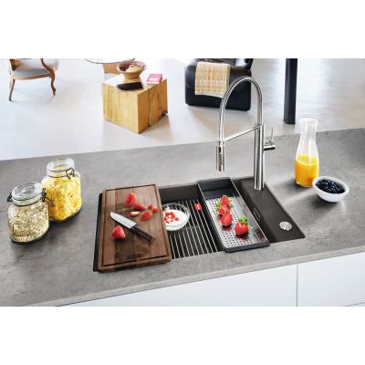 Zlewozmywak granitowy 76x46 cm szary/grafitowy/onyx 1250716372 Franke Kanon
