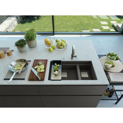 Zlewozmywak granitowy 76x46 cm szary/grafitowy/onyx 1250716373 Franke Kanon