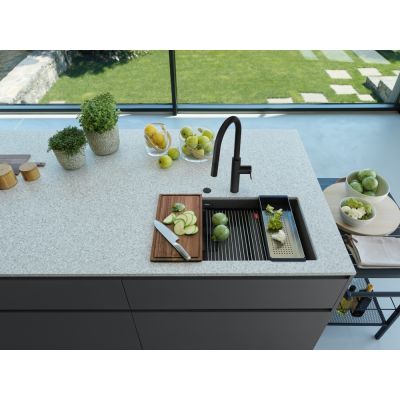 Zlewozmywak granitowy 76x46 cm szary/grafitowy/onyx 1250740836 Franke Kanon