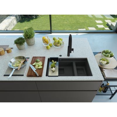 Zlewozmywak granitowy 76x46 cm szary/grafitowy/onyx 1250740836 Franke Kanon