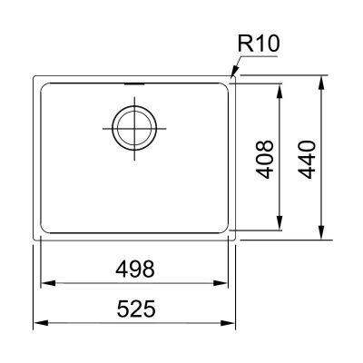 Zlewozmywak Tectonite 52.5x44 cm 1250331034 Franke Sirius