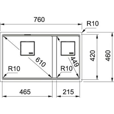 Zlewozmywak granitowy 76x46 cm brązowy 1250528637 Franke Kanon