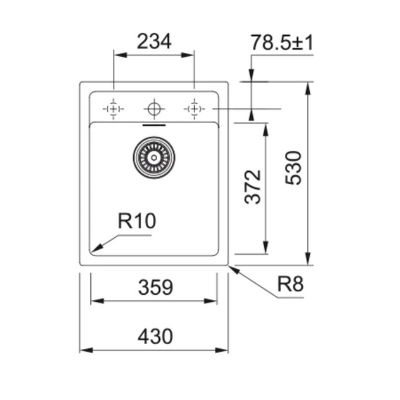 Zlewozmywak Tectonite 53x43 cm beżowy 1430671557 Franke Sirius SID