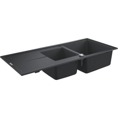 Zlewozmywak granitowy 116x50 cm czarny 31643AP0 Grohe K400