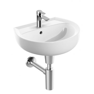 Umywalka 45x37 cm półokrągła ścienna biała K91145000 Koło Rekord