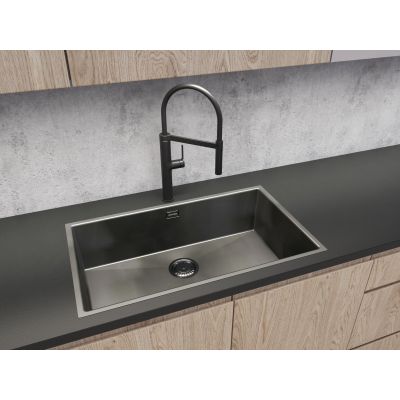 Zlewozmywak stalowy 76x44 cm czarny 71102300 Oltens Stalvask