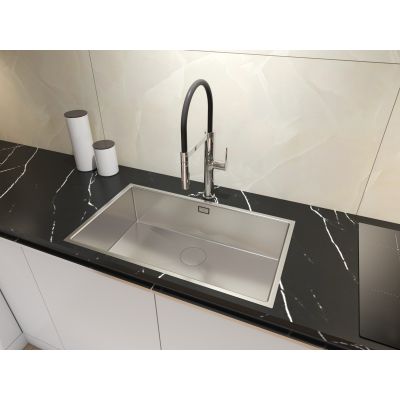 Zlewozmywak stalowy 76x44 cm stal 71105100 Oltens Hydda