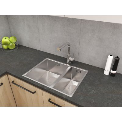 Zlewozmywak stalowy 54x44 cm stal 71201100 Oltens Hydda