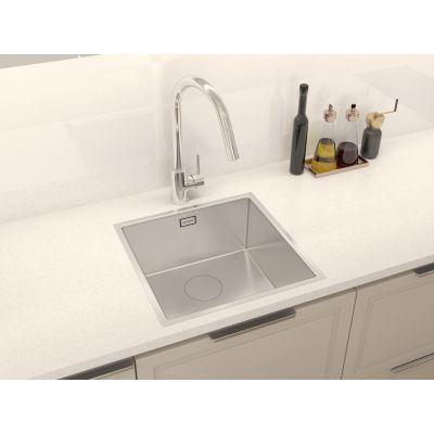 Zlewozmywak stalowy 44x44 cm stal 71103100 Oltens Hydda