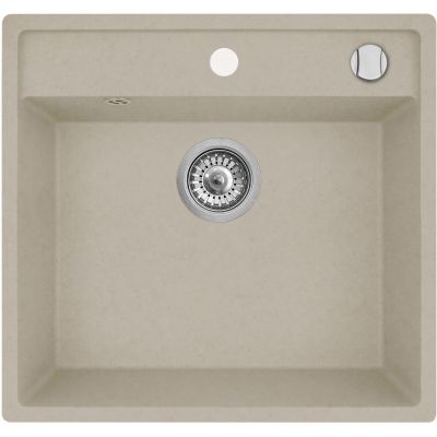 Zlewozmywak granitowy 53x50 cm beżowy 070007801 Pyramis Camea