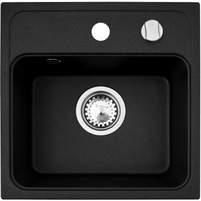 Zlewozmywak granitowy 40x40 cm czarny 070013501 Pyramis Camea