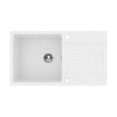 Zlewozmywak granitowy 78x48 cm biały 070052901 Pyramis Sparta Plus