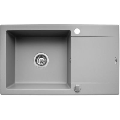 Zlewozmywak granitowy 78x46 cm szary/grafitowy/onyx 070061301 Pyramis Korfu