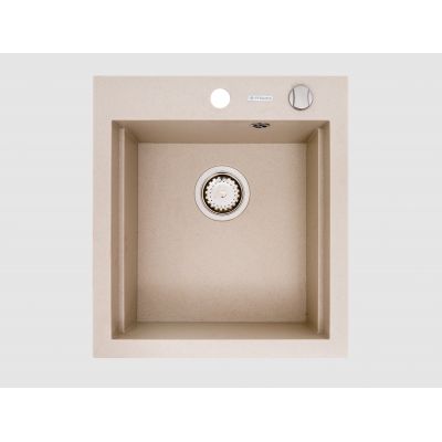 Zlewozmywak granitowy 47x51.5 cm beżowy 070084201 Pyramis Siros