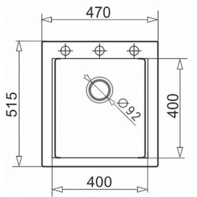 Zlewozmywak granitowy 47x51.5 cm beżowy 070084201 Pyramis Siros