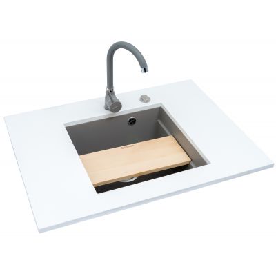 Zlewozmywak granitowy 47x51.5 cm szary/grafitowy/onyx 070084401 Pyramis Siros