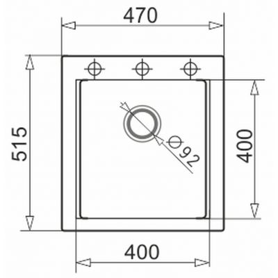 Zlewozmywak granitowy 47x51.5 cm szary/grafitowy/onyx 070084401 Pyramis Siros