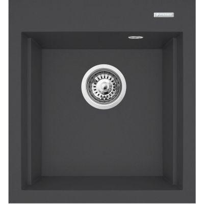 Zlewozmywak granitowy 47x51.5 cm czarny 070084501 Pyramis Siros