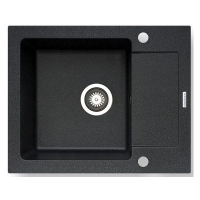 Pyramis Mido zlewozmywak 79x50 cm Pyragranit czarny 070089001