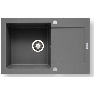 Zlewozmywak granitowy 79x50 cm szary/grafitowy/onyx 070088701 Pyramis Mido